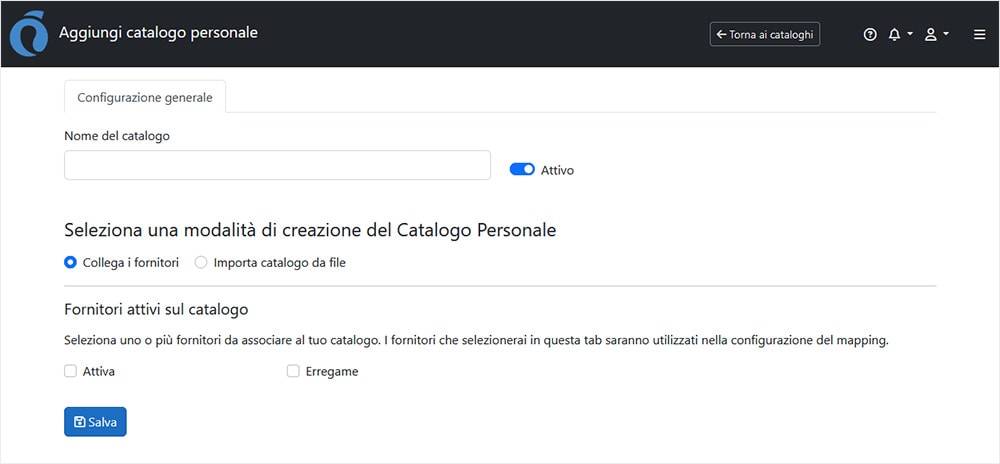 Creare un Catalogo personale Creare un Catalogo personale