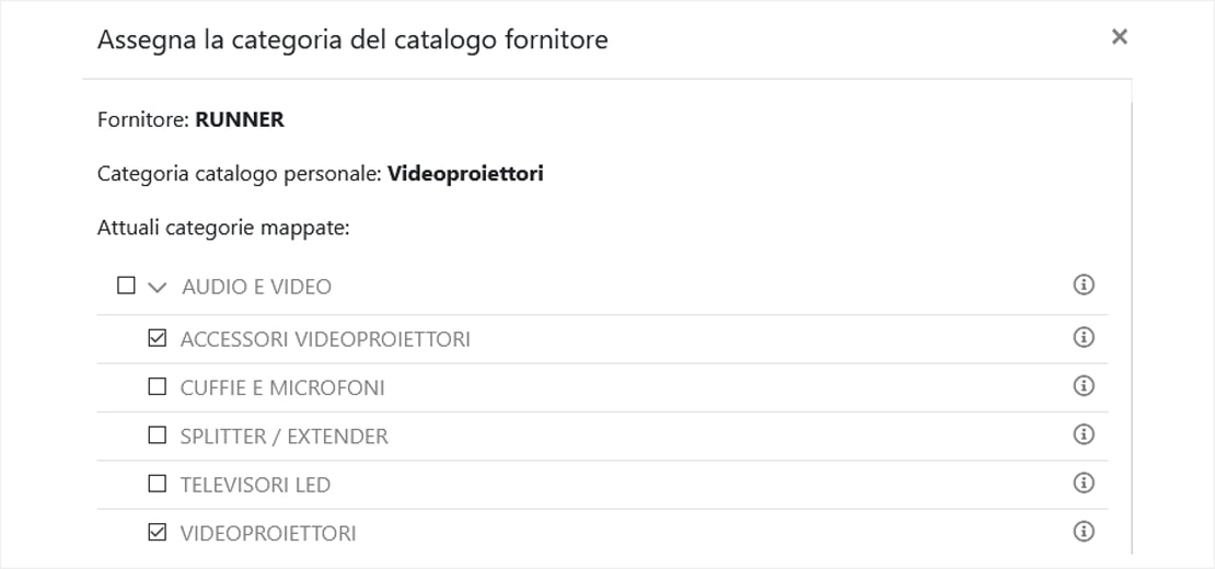 Assegna categoria Assegna categoria