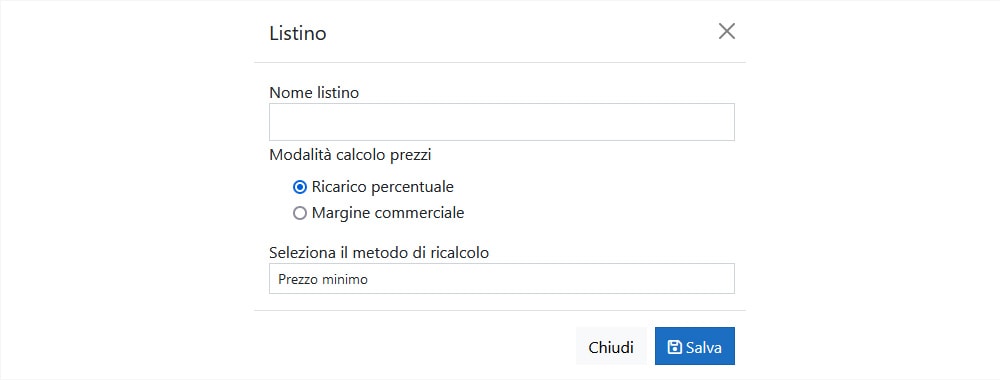 Listini di vendita Listini di vendita