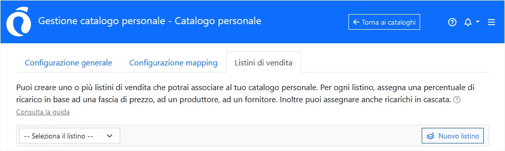 Nuovo listino Nuovo listino