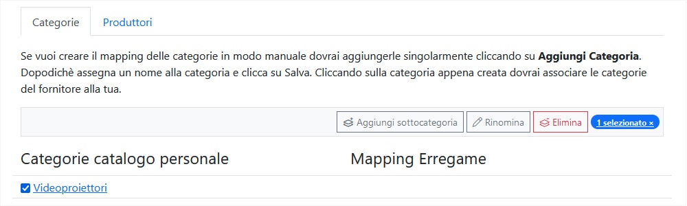 Sottocategorie Sottocategorie