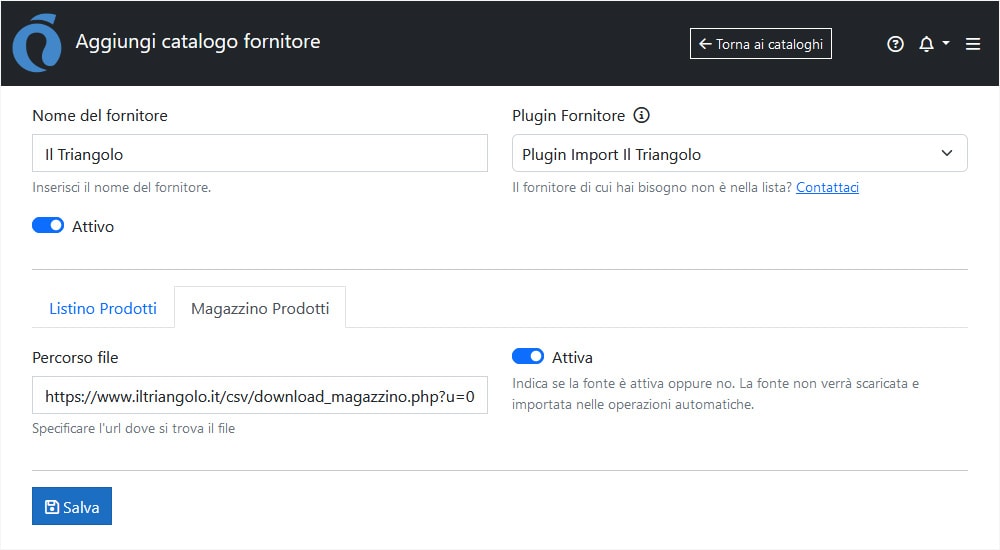 Configurazione Il Triangolo ImporterONE Configurazione Il Triangolo ImporterONE