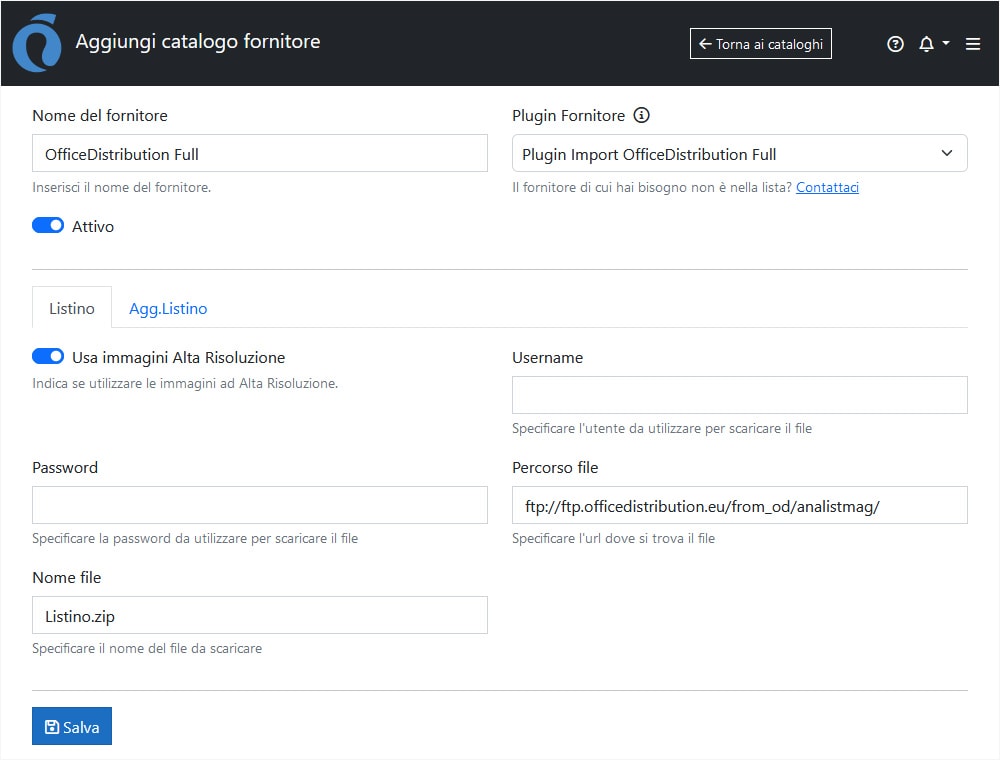 Configurazione Office Distribution ImporterONE Configurazione Office Distribution ImporterONE
