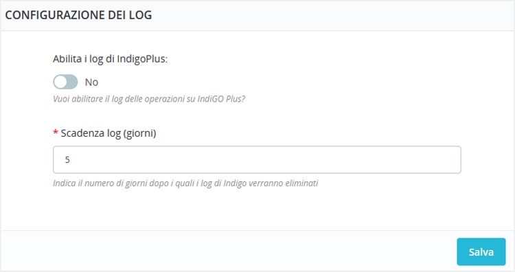 Configurare log Configurare log
