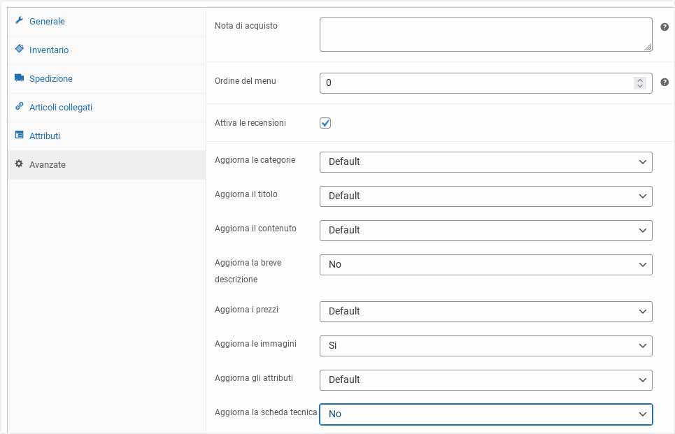 Aggiornare un prodotto Aggiornare un prodotto