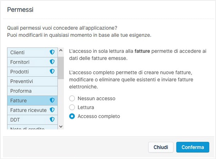 Abilitare permessi IndiGO Abilitare permessi IndiGO