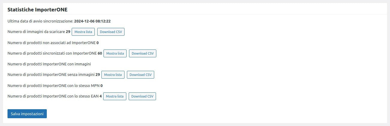 sezione statistiche WooCommerce