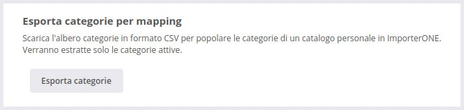 Esporta categorie mapping Esporta categorie mapping