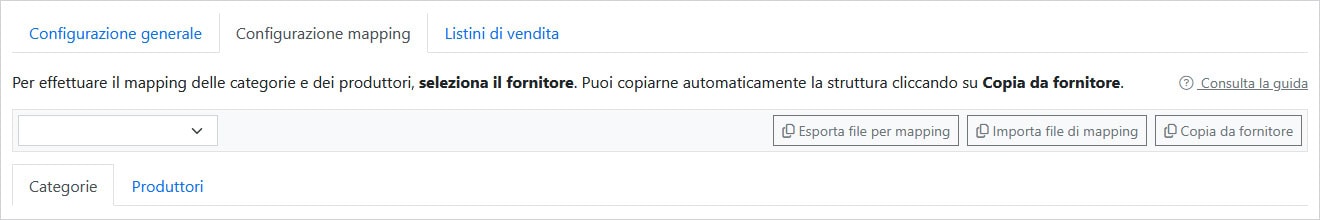 Mapping manuale Mapping manuale