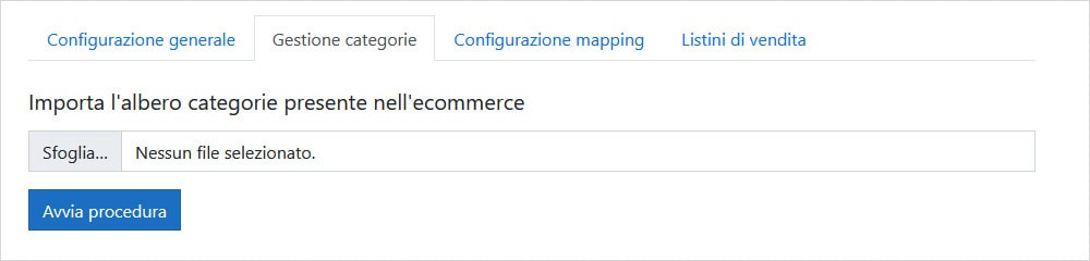 Importare albero categorie Importare albero categorie