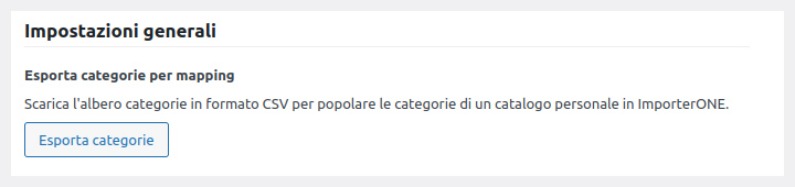Esporta categorie per mapping WooCommerce Esporta categorie per mapping WooCommerce